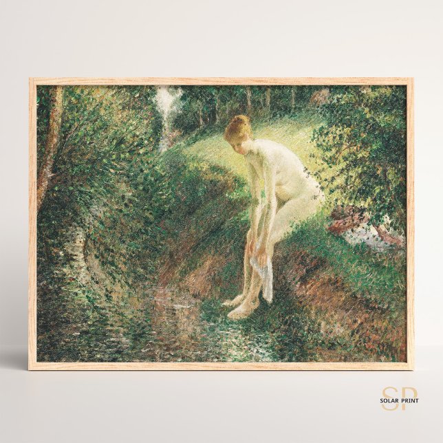 Poster Camille Pissarro Bather in the Woods Peinture Art (Créateur téléchargé)