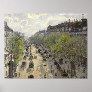 Poster Camille Pissarro - Boulevard Montmartre, Printemps