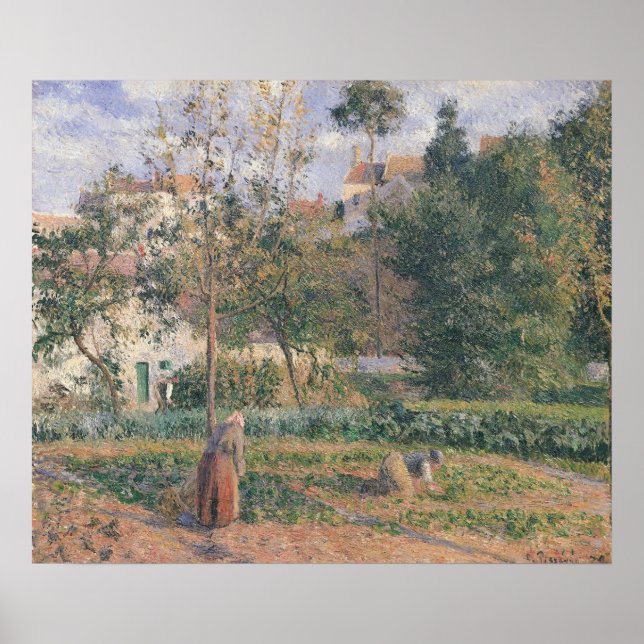 Poster Camille Pissarro | Jardin végétal à l'Hermita (Devant)
