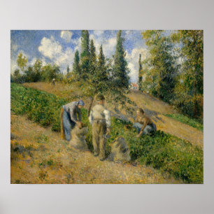Poster Camille Pissarro La récolte, Pontoise