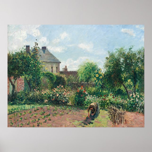 Poster Camille Pissarro Le jardin de l'artiste à Eragny (Devant)