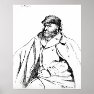 Poster Camille Pissarro   Portrait de Cezanne, 1874