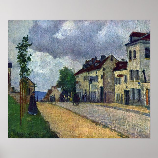 Poster Camille Pissarro - Rue des Gisors (Devant)