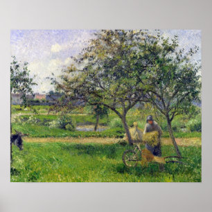 Poster Camille Pissarro   The Wheelbarrow, Orchard, c.188