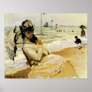 Poster Camille sur la plage chez Trouville