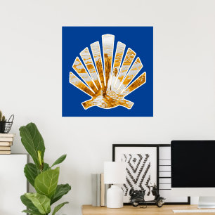 Poster Camino de Santiago Le chemin de saint Jacques 0295