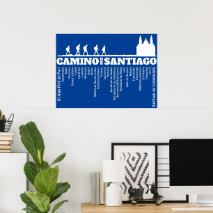 Poster Camino de Santiago Le chemin de saint Jacques 0321