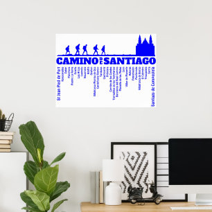 Poster Camino de Santiago Le chemin de saint Jacques 0322