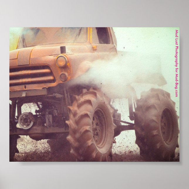 Poster Camion 4x4 à boue (Devant)