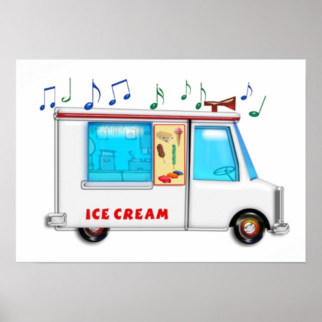 Poster Camion à glace avec musique (Devant)