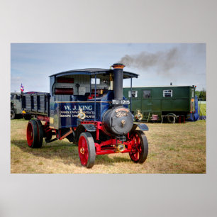 Poster Camion à vapeur Foden