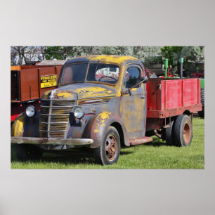 Poster Camion agricole d'hier