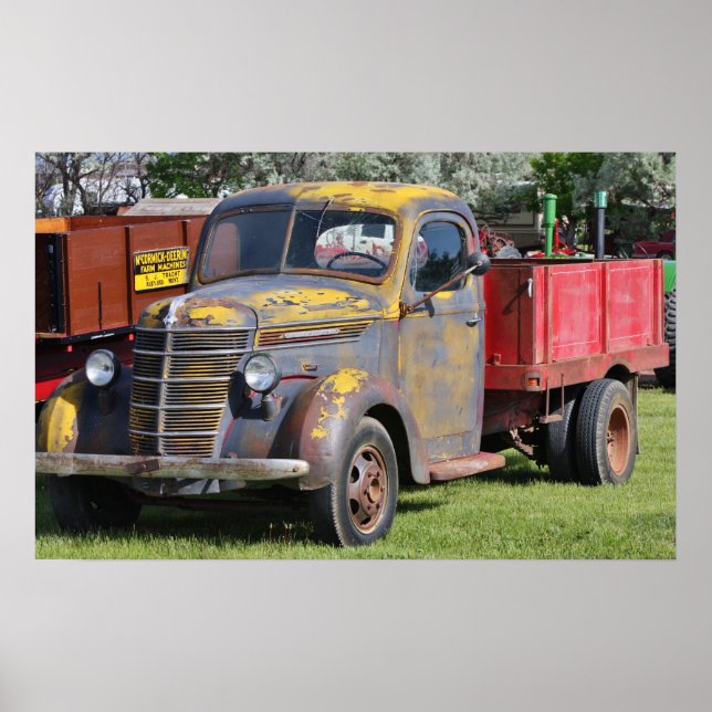 Poster Camion agricole d'hier (Devant)