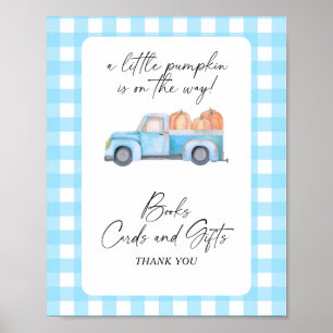 Poster Camion bleu citrouille - CARTES DE LIVRES ET CADEA