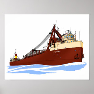 Poster Camion-cargo des Grands Lacs Sylvania s/u Columbia