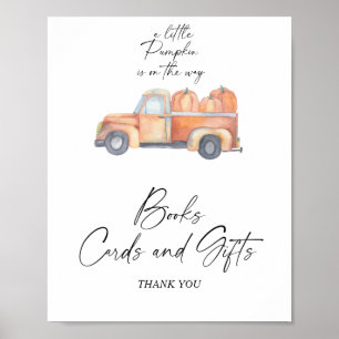 Poster Camion citrouille - CARTES DE LIVRES ET CADEAUX