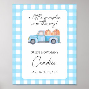 Poster Camion citrouille - devinez combien de bonbons Pos