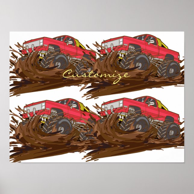 Poster Camion de boue à 4 roues Thunder_Cove (Devant)