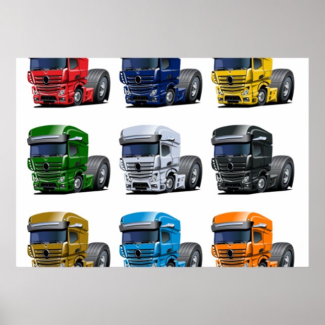 Poster Camion de dessin (Devant)