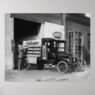 Poster Camion de livraison de soda, 1924. Photo vintage