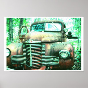 Poster Camion de moissonneuse international