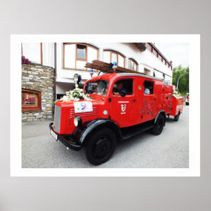 Poster Camion de pompiers