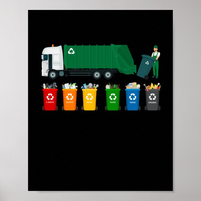 Poster Camion de recyclage (Devant)