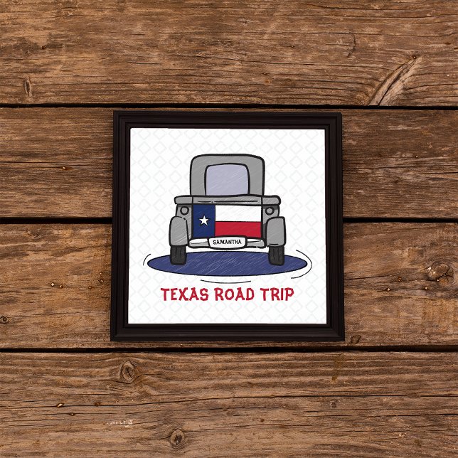 Poster Camion de Texas Road Trip State (Créateur téléchargé)