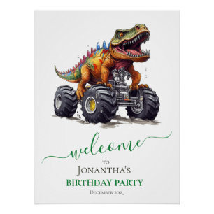 Poster Camion Dinosaure T-Rex Monster