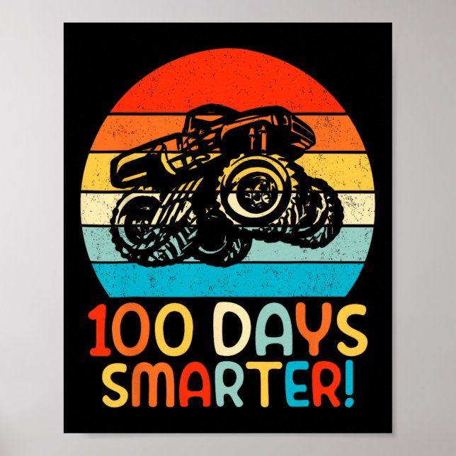 Poster Camion Monster 100 Jours De L'École Maternelle Sma (Devant)