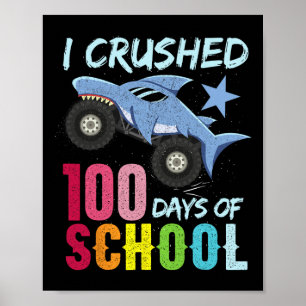 Poster Camion Monster 100 Jours De Vêtements Scolaires