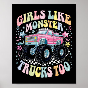 Poster Camion Monster super Filles Anniversaires Comme Mo