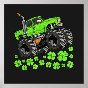 Poster Camion Monstre Chanceux de la Saint-Patrick pour T