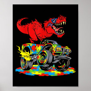 Poster Camion Monstre Trex Sensibilisation à l'Autisme Co