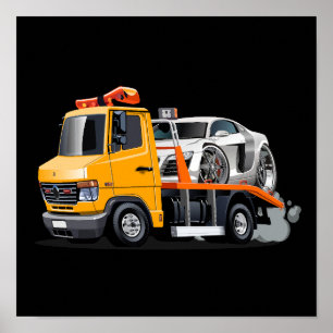 Poster Camion remorque de dessin