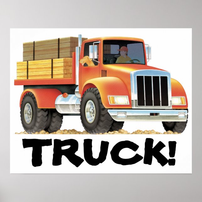 Poster Camion rouge (Devant)