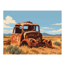 Camion Rouillé Vintage Coober Pedy