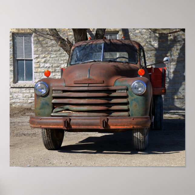 Poster Camion Vintage rouillé 1953 (Devant)