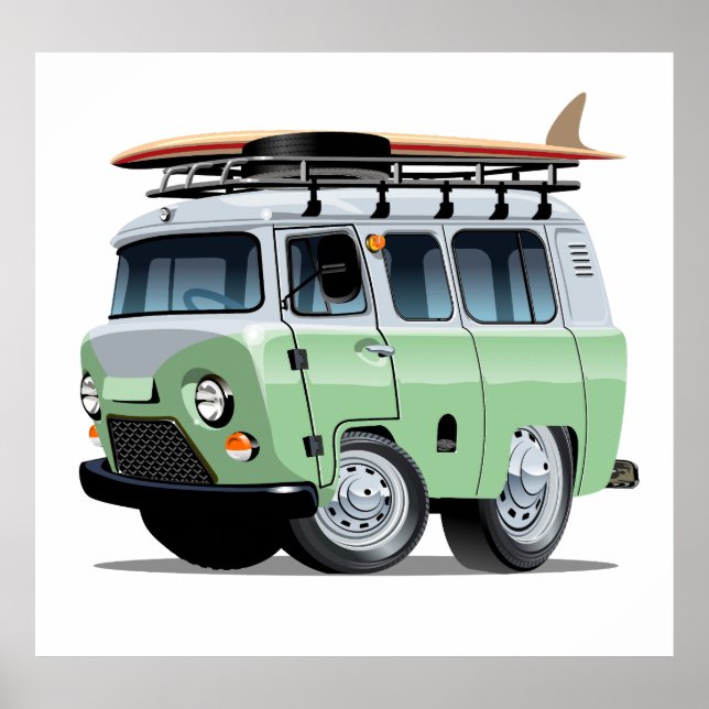 Poster Camionnette de dessin animé (Devant)