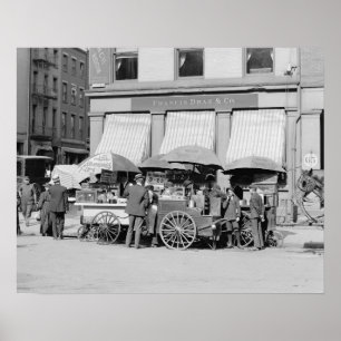 Poster Camions Cantines de New York, 1906. Photo Vintage
