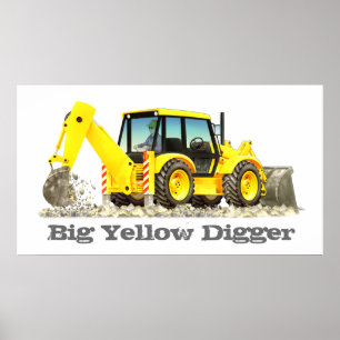 Poster Camions de construction sur mesure pour enfants - 