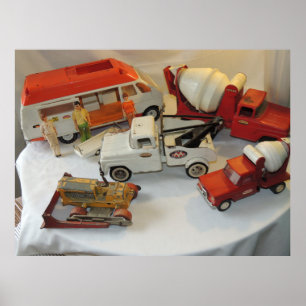Poster Camions vintages/rétros et jouets de Tonka
