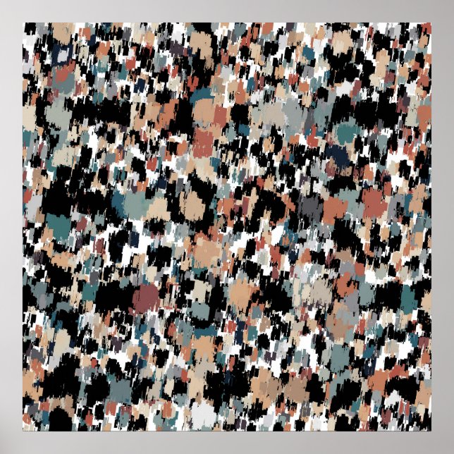 Poster Camo Abstrait en mosaïque (Devant)