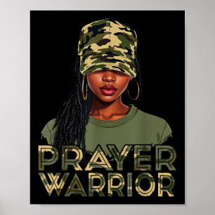 Poster Camo Casquette Prière Guerrier Dieu Jésus chrétien