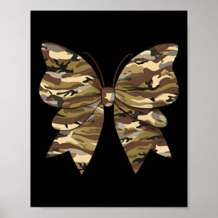 Poster Camo Coquette Bow Chasse au canard Femmes Mignonne