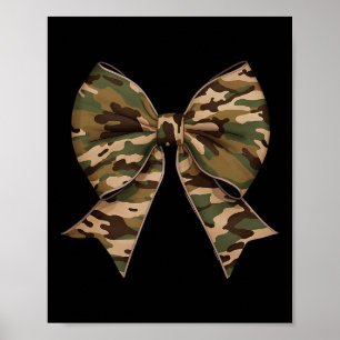 Poster Camo Coquette Bow Chasse au canard Filles Enfants