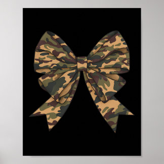 Poster Camo Coquette Bow Chasse au canard Filles Enfants 