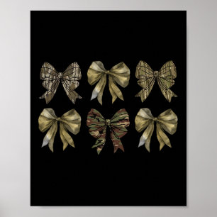 Poster Camo Coquette Bow Chasse au canard filles garçons