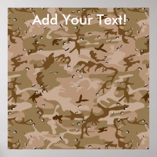 Poster Camo du désert