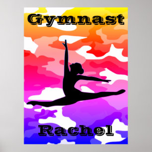 Poster Camouflage arc-en-ciel de Gymnast